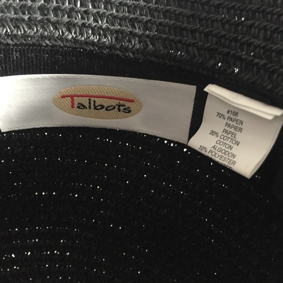 Talbots Vintage Boho Black Sun Hat Flexible Brim - Picture 5 of 7